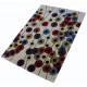 Kolorowy designerski nowoczesny dywan wełniany ok 100x150cm Indie 2cm gruby beżowe tło