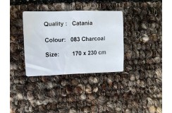 Wełniany dywan ręcznie zaplatany 160x230 ITC Catania 083 Charcoal