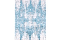 Jedwabny / wełniany dywna z Nepalu 240x300cm w stylu vintage turkus