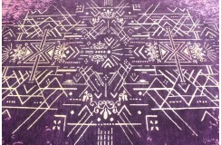 Jedwabny / wełniany dywna z Nepalu 250x300cm w stylu vintage turkus