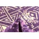 Unikatowy fioletowy dywan jedwabny z Nepalu deseń vintage 250x300cm luksus jedwab z bananowca