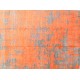 Unikatowy szaro-pomarańczowy dywan jedwabny z Nepalu deseń vintage 250x350cm luksus jedwab z bananowca
