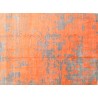 Unikatowy szaro-pomarańczowy dywan jedwabny z Nepalu deseń vintage 250x350cm luksus jedwab z bananowca
