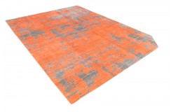 Jedwabny / wełniany dywna z Nepalu 250x350cm w stylu vintage turkus