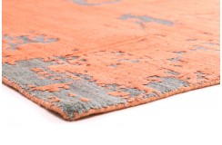 Jedwabny / wełniany dywna z Nepalu 250x350cm w stylu vintage turkus