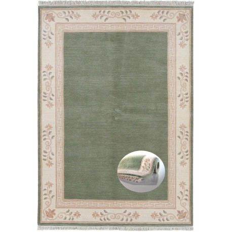Luksusowy dywan Wissenbach z Nepalu Classica Romantico 295 gruen 250x350cm tradycyjny ręcznie tkany dywan