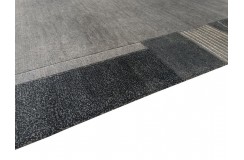 Luksusowy nepalski dywan patchwork szary 250x300 wełna i jedwab
