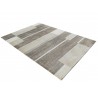 Luksusowy nepalski dywan patchwork szary 200x300cm wełna i jedwab
