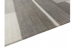 Luksusowy nepalski dywan patchwork szary 200x300cm wełna i jedwab