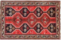 Bogaty dywan Sziraz Kaszkaj z Iranu 140x200cm 100% wełna ręcznie tkany na wełnie