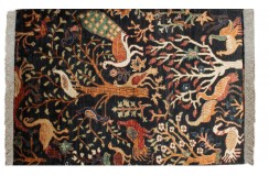 Dywan Ziegler Khorjin Arijana Shaal Gabbeh drzewa, zwierzęta 100% wełna kamienowana ręcznie tkany luksusowy 90x130cm