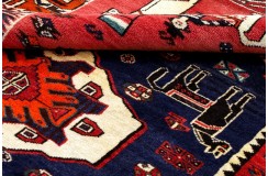 Bogaty perski dywan Shiraz z Iranu ok 160x260 tradycyjny czerwony