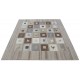 Beżowy designerski nowoczesny kwadratowy dywan wełniany ok 200x200cm Indie 2cm gruby w kwatery