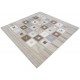 Beżowy designerski nowoczesny kwadratowy dywan wełniany ok 200x200cm Indie 2cm gruby w kwatery
