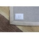 Beżowy designerski nowoczesny kwadratowy dywan wełniany ok 200x200cm Indie 2cm gruby w pasy