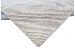 100% wełna gruby dywan z Indii 200x300cm beżowy geometryczny