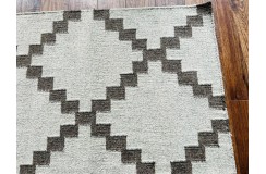 Wełniany kilim dywan z Indii 160x230cm ręcznie tkany brąz
