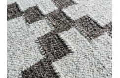 Wełniany kilim dywan z Indii 160x230cm ręcznie tkany brąz