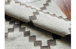 Wełniany kilim dywan z Indii 160x230cm ręcznie tkany brąz