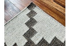 Wełniany kilim dywan z Indii 160x230cm ręcznie tkany brąz