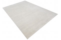 100% wełna gruby dywan z Indii 200x300cm beżowy geometryczny
