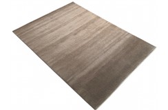 Gładki 100% wełniany dywan Gabbeh Handloom brązowy 170x240cm 2cm gruby