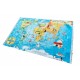 Miękki dywan dla dzieci Mapa Świata kontynenty do pokoju dziecięcego 120x180cm kolorowy