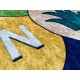 Miękki dywan dla dzieci kolorowy wąż i alfabet do pokoju dziecięcego 120x180cm kolorowy
