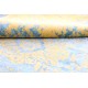 Unikatowy dywan jedwabny (jedwab z włókna bananowca) z Nepalu deseń vintage 170x240cm luksusowy żółty/niebieski