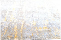 Jedwabny / wełniany dywna z Nepalu 240x300cm w stylu vintage turkus