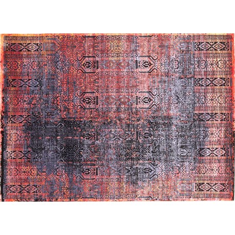 Unikatowy dywan jedwabny (jedwab z włókna bananowca) z Nepalu deseń vintage 170x240cm luksusowy piękne kolory