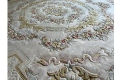 Przepiękny wełniany dywan org. Aubusson Chiny wełna rzeźbiony 250x300
