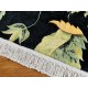 Piękny dywan Aubusson ręcznie tkany z Chin 120x180cm 100% wełna przycinany rzeźbiony czarny z kwiatami polnymi - ostropest