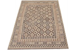Etniczny kilim szary z Afganistanu dzieło Chobi nomadyczny 200x300cm
