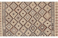Etniczny kilim szary z Afganistanu dzieło Chobi nomadyczny 200x300cm