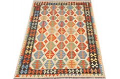 Etniczny kilim szary z Afganistanu dzieło Chobi nomadyczny 200x300cm