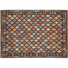 Kolorowy dywan kilim Maimana 200x300cm z Afganistanu 100% wełna dwustronny rustykalny