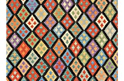 Etniczny kilim szary z Afganistanu dzieło Chobi nomadyczny 200x300cm