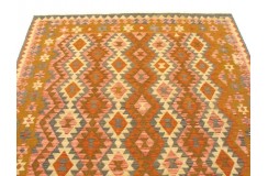 Etniczny kilim szary z Afganistanu dzieło Chobi nomadyczny 200x300cm