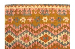 Etniczny kilim szary z Afganistanu dzieło Chobi nomadyczny 200x300cm
