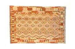 Kolorowy dywan kilim Maimana 200x300cm z Afganistanu 100% wełna dwustronny rustykalny