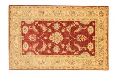 Dywan Afghan Chobi Ziegler 100% wełna kamienowana ręcznie tkany luksusowy 121x185