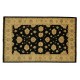 Czarny Dywan Afghan Chobi Ziegler 100% wełna kamienowana ręcznie tkany 150x200