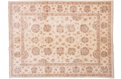 Beżowy dywan Afghan Chobi Ziegler 100% wełna kamienowana ręcznie tkany