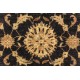 Czarno złoty dywan Afghan Chobi Ziegler 100% wełna kamienowana 163x236