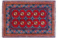Parańczowy Afgan Buchara Akcza oryginalny 100% wełniany dywan z Afganistanu 80x120
