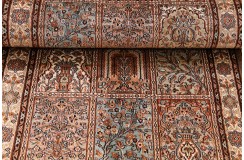 Dywan Kaszmir (Kaschmir) z naturalnego jedwabiu klasyczny ok 80x250cm Indie ręcznie tkany klasyczny w kwatery