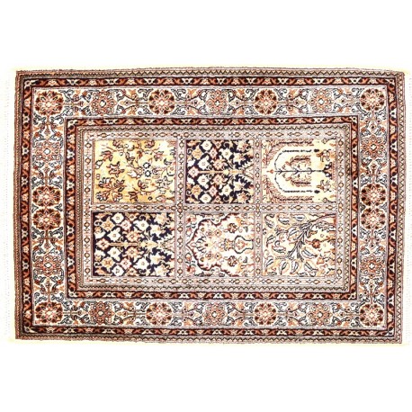 Dywan Kaszmir (Kaschmir) z naturalnego jedwabiu klasyczny ok 60x90cm Indie ręcznie tkany w kwatery