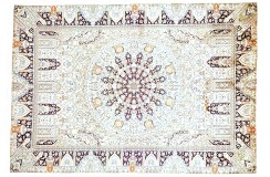 Dywan Kaszmir Gumbad z naturalnego jedwabiu klasyczny ok 190x270cm Indie ręcznie tkany klasyczny