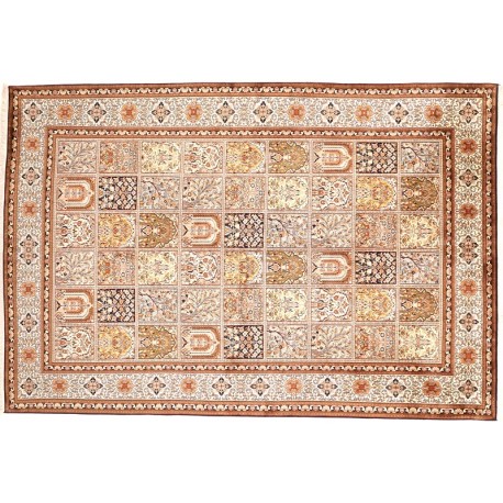 Dywan Kaszmir (Kaschmir) z naturalnego jedwabiu klasyczny ok 190x280cm Indie ręcznie tkany klasyczny w kwatery